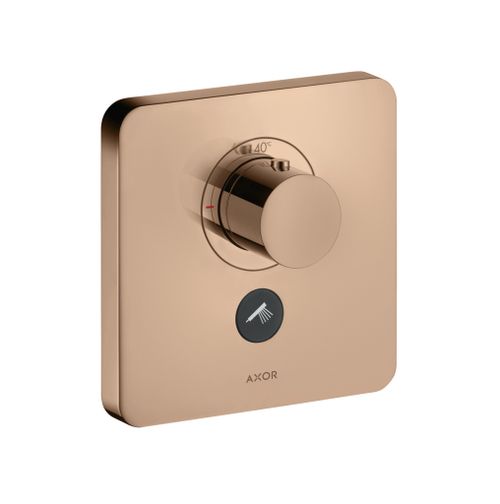 AXOR-HG-AXOR-ShowerSelect-Thermostat-HighFlow-Unterputz-softcube-fuer-1-Verbraucher-und-einen-zusaetzlichen-Abgang-Polished-Red-Gold-36706300 gallery number 1